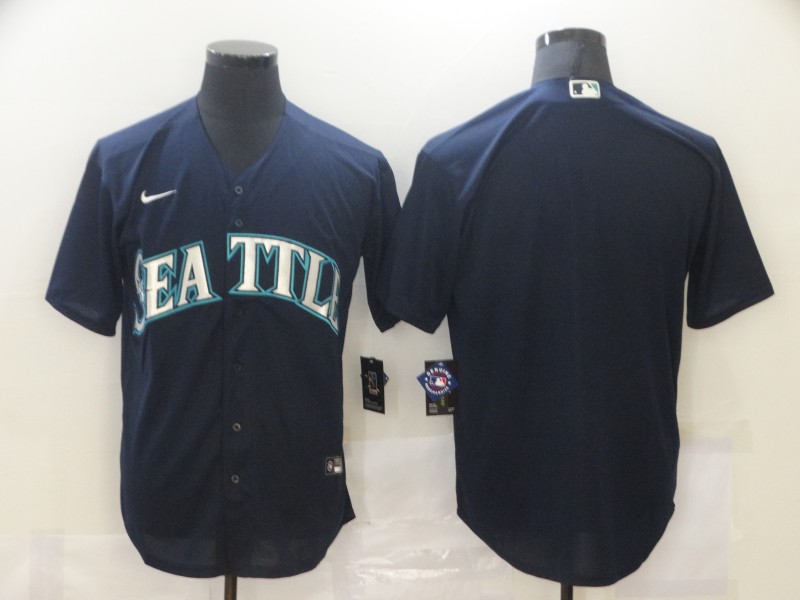Men's Seattle Mariners Navy Alternate Blank Jersey